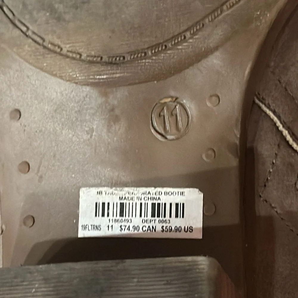 Torrid women ankle boots. Taupe, perforated, Size 11 - Picture 3 of 13
